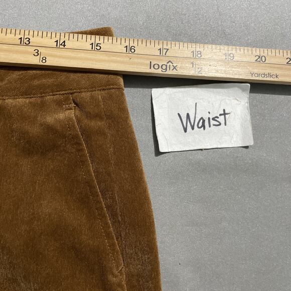 Coldwater Creek Pants Womens Size 8 Brown Pinwale Corduroy Trousers Equestrian - Picture 9 of 13